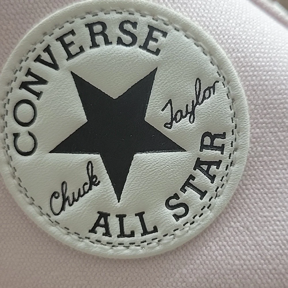 Converse Pink and White High-Top Sneakers Size 8.5 Womens.